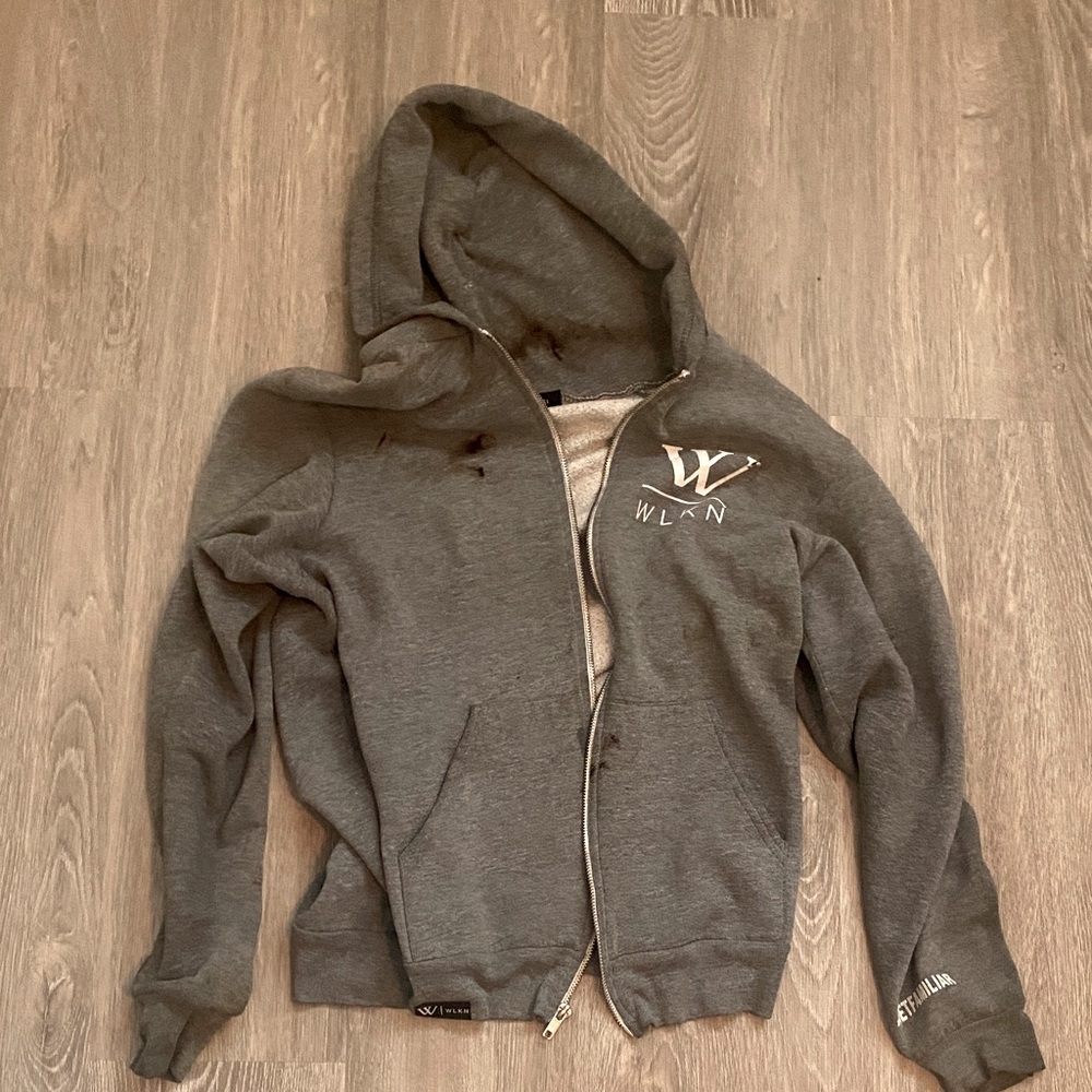 WLKN Gray Zip-Up Hoodie with